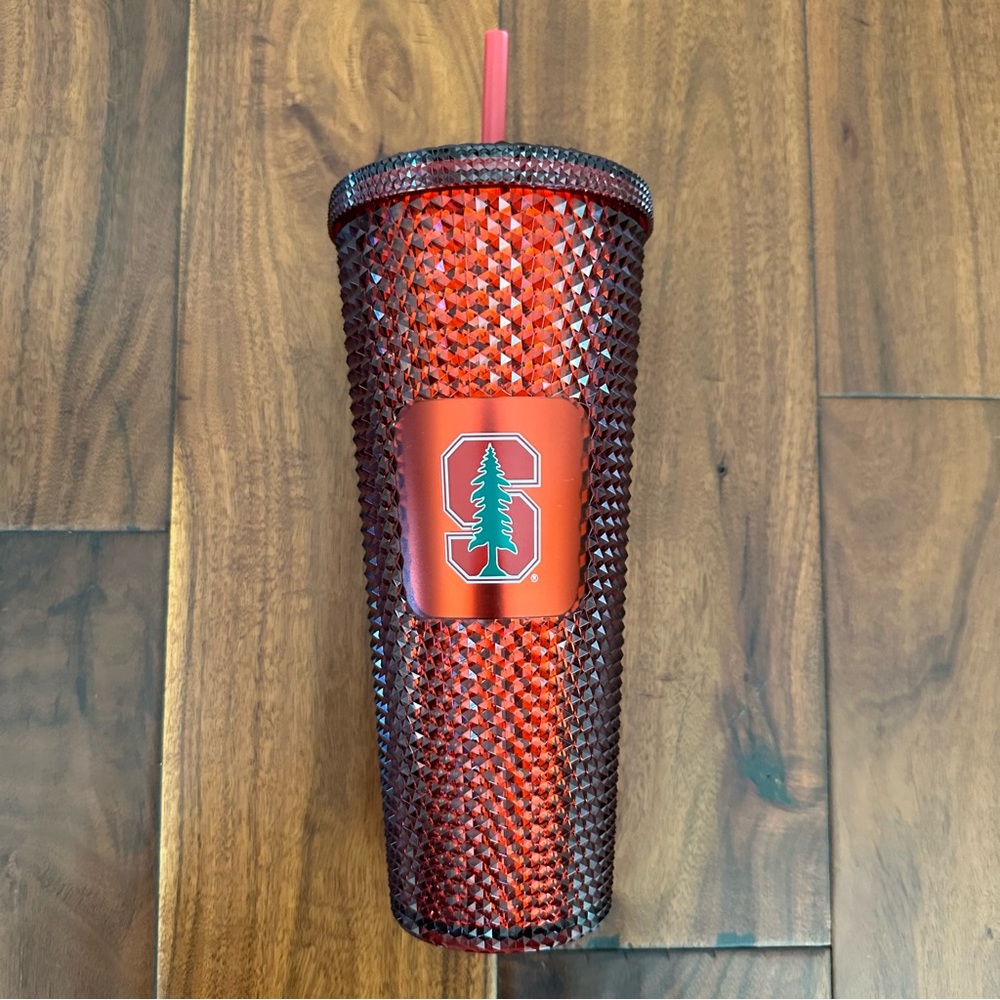 🆕 LIMITED EDITION Starbucks & Stanford Cardinal Red 24 oz Studded Tumbler